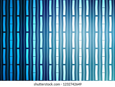 Light BLUE vector template with repeated sticks. Shining colored illustration with narrow lines. Best design for your ad, poster, banner.