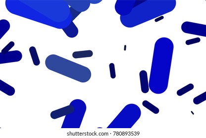 Light BLUE vector template with repeated sticks. Capsules on blurred abstract background with gradient. The template can be used as a background.