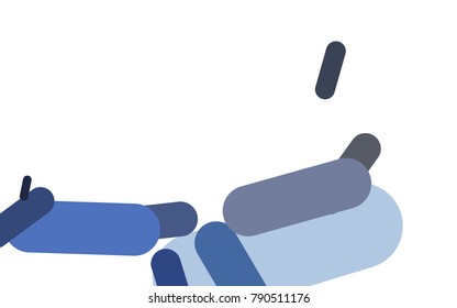 Light BLUE vector template with repeated sticks. Modern geometrical abstract illustration with staves. Smart design for your business advert.