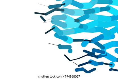 Light BLUE vector template with repeated sticks. Decorative shining illustration with lines on abstract template. Smart design for your business advert.