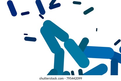 Light BLUE vector template with repeated sticks. Modern geometrical abstract illustration with staves. Smart design for your business advert.