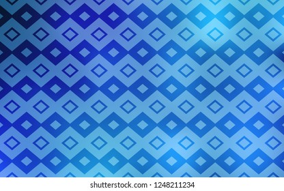 Light BLUE vector template with rhombus. Illustration with set of colorful rectangles. Smart design for your business advert.