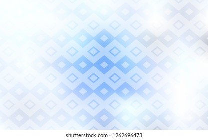 Light BLUE vector template with rhombus. Decorative design in abstract style with rectangles. Pattern for commercials.