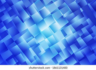 Light BLUE vector template with rhombus. Glitter abstract illustration with rectangular shapes. Pattern for busines ad, booklets, leaflets