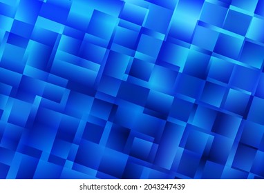 Light BLUE vector template with rhombus. Abstract gradient illustration with rectangles. Pattern for commercials.