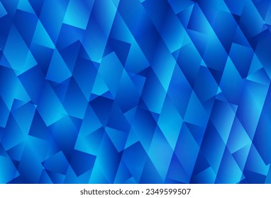 Light BLUE vector template with rhombus. Glitter abstract illustration with rectangular shapes. Smart design for your business advert.