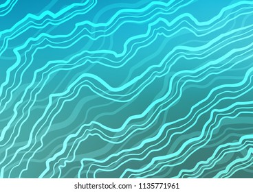 Light BLUE vector template with  shapes. An elegant bright illustration with gradient. Textured wave pattern for backgrounds.