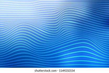 Light BLUE vector template with shining lines. A completely new color illustration in a vague style. Brand-new style for your business design.
