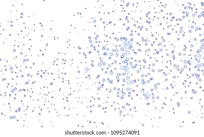 Light BLUE vector template with sky stars. Modern geometrical abstract illustration with stars. The pattern can be used for websites.