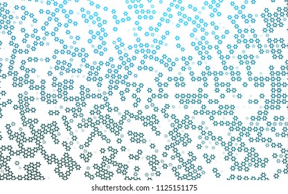 Light BLUE vector template with sky stars. Stars on blurred abstract background with gradient. The template can be used as a background.