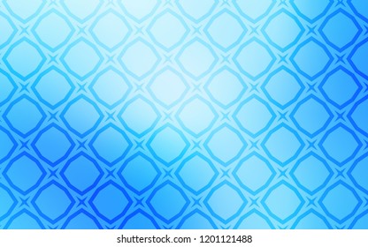 Light BLUE vector template with sky stars. Stars on blurred abstract background with gradient. Template for sell phone backgrounds.