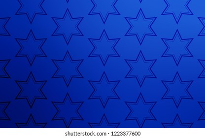 Light BLUE vector template with sky stars. Blurred decorative design in simple style with stars. Pattern for websites, landing pages.