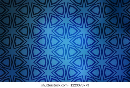 Light BLUE vector template with sky stars. Blurred decorative design in simple style with stars. Best design for your ad, poster, banner.