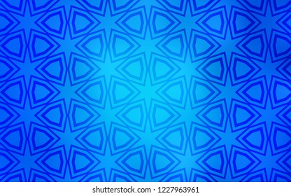 Light BLUE vector template with sky stars. Shining colored illustration with stars. Pattern for websites, landing pages.