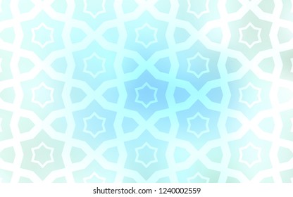 Light BLUE vector template with sky stars. Shining colored illustration with stars. Pattern for new year ad, booklets.