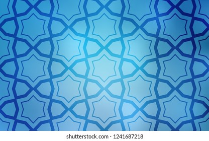 Light BLUE vector template with sky stars. Shining colored illustration with stars. Pattern for websites, landing pages.