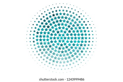 Light BLUE vector template with sky stars. Decorative shining illustration with stars on abstract template. The pattern can be used for new year ad, booklets.