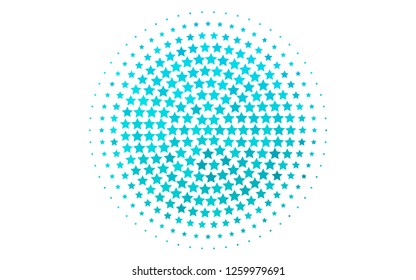Light BLUE vector template with sky stars. Decorative shining illustration with stars on abstract template. The pattern can be used for wrapping gifts.