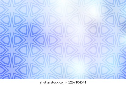 Light BLUE vector template with sky stars. Blurred decorative design in simple style with stars. Pattern for websites, landing pages.