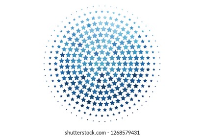 Light BLUE vector template with sky stars. Modern geometrical abstract illustration with stars. Best design for your ad, poster, banner.