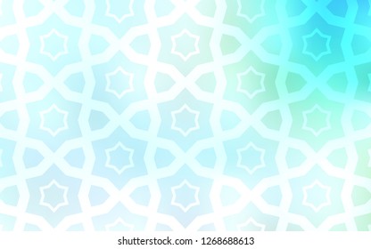 Light BLUE vector template with sky stars. Stars on blurred abstract background with gradient. Template for sell phone backgrounds.