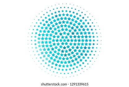 Light BLUE vector template with sky stars. Blurred decorative design in simple style with stars. Best design for your ad, poster, banner.
