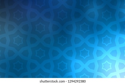 Light BLUE vector template with sky stars. Decorative illustration with stars on abstract template. Pattern for new year ad, booklets.