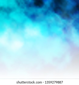 Light BLUE vector template with sky, clouds. Illustration in abstract style with gradient clouds. Colorful pattern for appdesign.