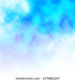 Light BLUE vector template with sky, clouds. Shining illustration with abstract gradient clouds. Template for landing pages.