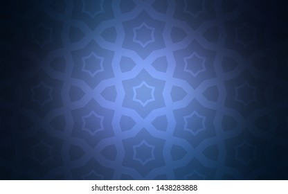 Light BLUE vector template with sky stars. Shining colored illustration with stars. Pattern for websites, landing pages.