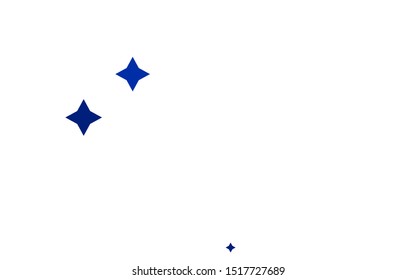 Light BLUE vector template with sky stars. Decorative shining illustration with stars on abstract template. The template can be used as a background.