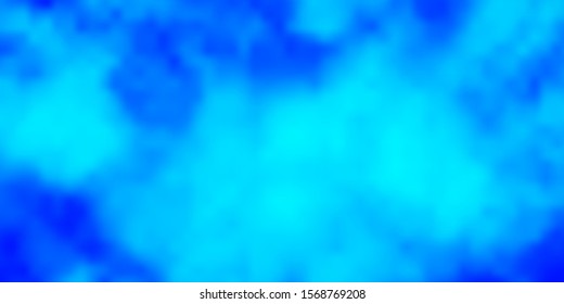 Light BLUE vector template with sky, clouds. Shining illustration with abstract gradient clouds. Pattern for your booklets, leaflets.