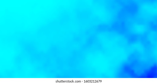 Light BLUE vector template with sky, clouds. Abstract colorful clouds on gradient illustration. Pattern for your commercials.