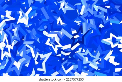 Light BLUE vector template with sky stars. Stars on blurred abstract background with gradient. Smart design for your business advert.