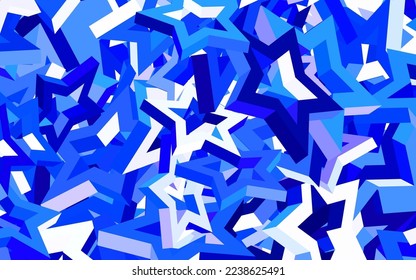 Light BLUE vector template with sky stars. Stars on blurred abstract background with gradient. Template for cosmic backgrounds.