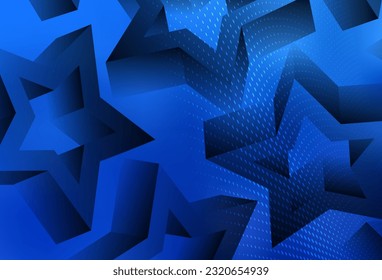 Light BLUE vector template with sky stars. Decorative shining illustration with stars on abstract template. Template for cosmic backgrounds.