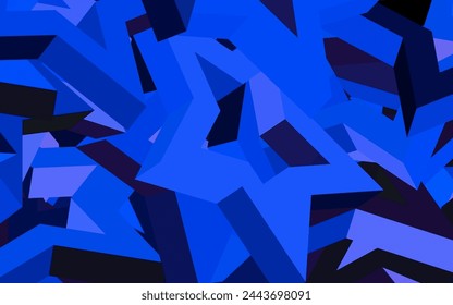 Light BLUE vector template with sky stars. Glitter abstract illustration with colored stars. Best design for your ad, poster, banner.