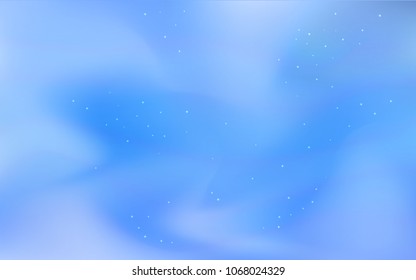 Light BLUE vector template with space stars. Shining illustration with sky stars on abstract template. Pattern for astrology websites.