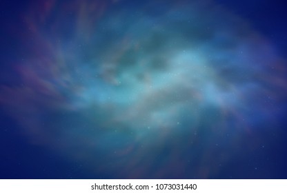 Light BLUE vector template with space stars. Blurred decorative design in simple style with galaxy stars. Pattern for astrology websites.