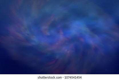 Light BLUE vector template with space stars. Space stars on blurred abstract background with gradient. Smart design for your business advert.