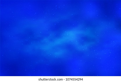 Light BLUE vector template with space stars. Shining illustration with sky stars on abstract template. Pattern for astronomy websites.