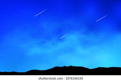 Light BLUE vector template with space stars. Shining colored illustration with bright astronomical stars. Smart design for your business advert.