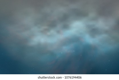 Light BLUE vector template with space stars. Shining colored illustration with bright astronomical stars. Pattern for astronomy websites.