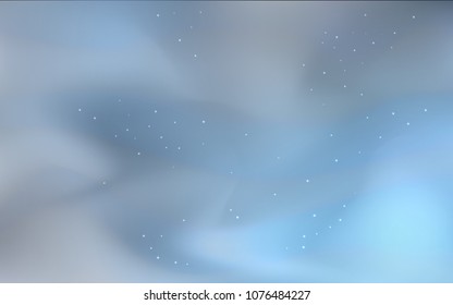 Light BLUE vector template with space stars. Blurred decorative design in simple style with galaxy stars. Pattern for futuristic ad, booklets.