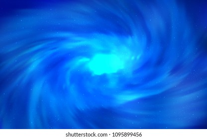 Light BLUE vector template with space stars. Shining illustration with sky stars on abstract template. Template for cosmic backgrounds.