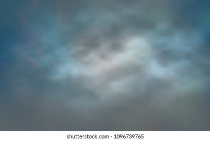 Light BLUE vector template with space stars. Shining illustration with sky stars on abstract template. Template for cosmic backgrounds.