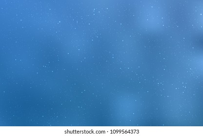 Light BLUE vector template with space stars. Blurred decorative design in simple style with galaxy stars. Best design for your ad, poster, banner.