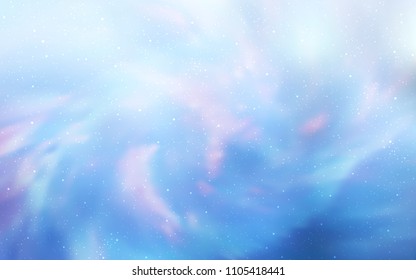 Light BLUE vector template with space stars. Shining illustration with sky stars on abstract template. Pattern for astrology websites.