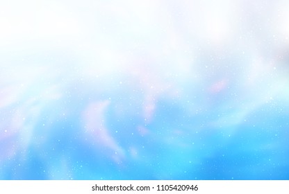 Light BLUE vector template with space stars. Modern abstract illustration with Big Dipper stars. Smart design for your business advert.