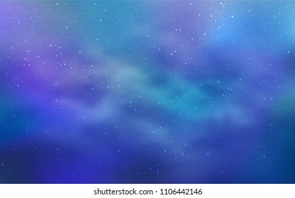 Light BLUE vector template with space stars. Shining colored illustration with bright astronomical stars. Pattern for astrology websites.